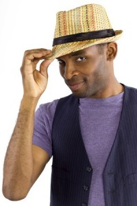 young black male isolated on a white background